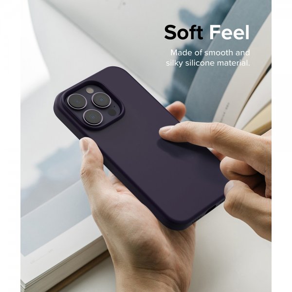 Ringke iPhone 14 Pro Max Deksel Silikoni Deep Purple