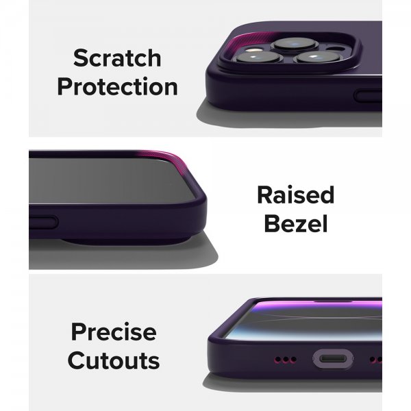 Ringke iPhone 14 Pro Max Deksel Silikoni Deep Purple