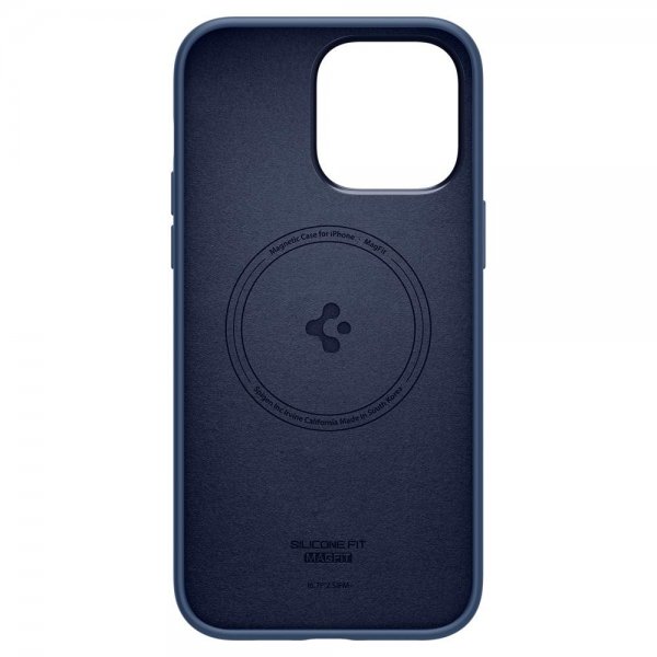 Spigen iPhone 14 Pro Max Deksel Silicone Fit MagFit Navy Blue