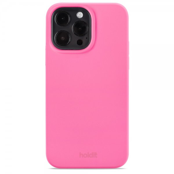 holdit iPhone 14 Pro Max Deksel Silikon Bright Pink