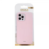 Onsala iPhone 14 Pro Max Deksel Silikon Chalk Pink