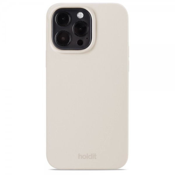 holdit iPhone 14 Pro Max Deksel Silikon Light Beige