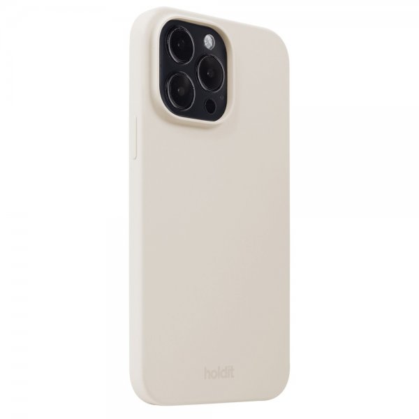 holdit iPhone 14 Pro Max Deksel Silikon Light Beige