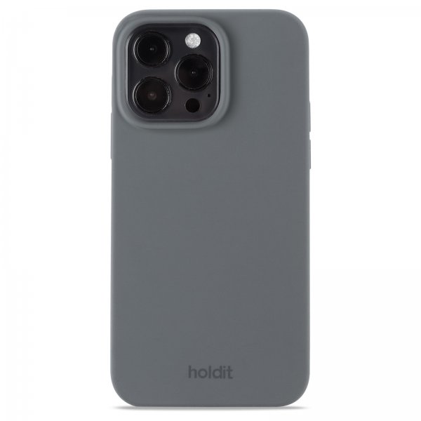 holdit iPhone 14 Pro Max Deksel Silikon Space Gray
