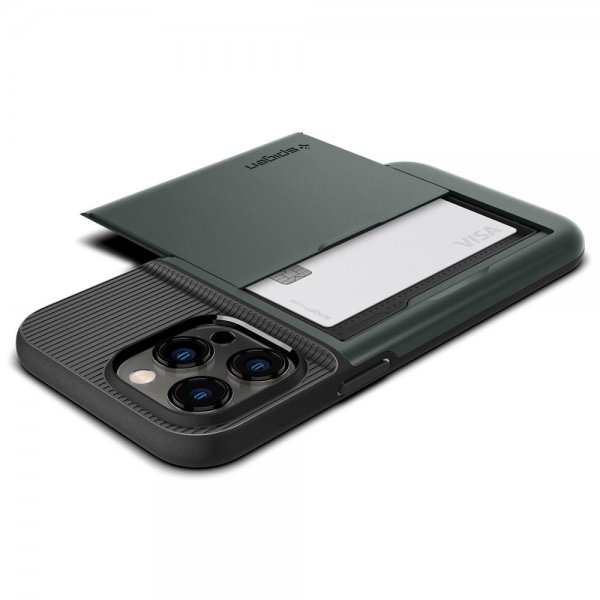 Spigen iPhone 14 Pro Max Deksel Slim Armor CS Abyss Green
