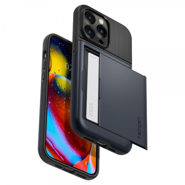 Spigen iPhone 14 Pro Max Deksel Slim Armor CS Metal Slate