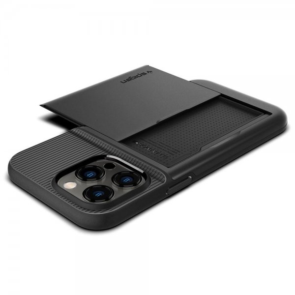 Spigen iPhone 14 Pro Max Deksel Slim Armor CS Svart