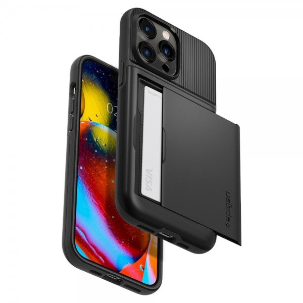 Spigen iPhone 14 Pro Max Deksel Slim Armor CS Svart