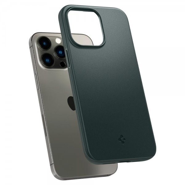 Spigen iPhone 14 Pro Max Deksel Thin Fit Abyss Green