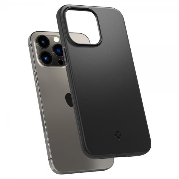 Spigen iPhone 14 Pro Max Deksel Thin Fit Svart