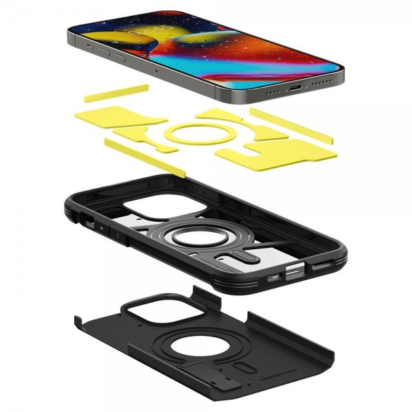 Spigen iPhone 14 Pro Max Deksel Tough Armor MagFit Svart