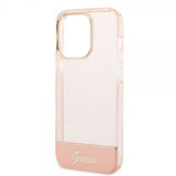 Guess iPhone 14 Pro Max Deksel Translucent Rosa