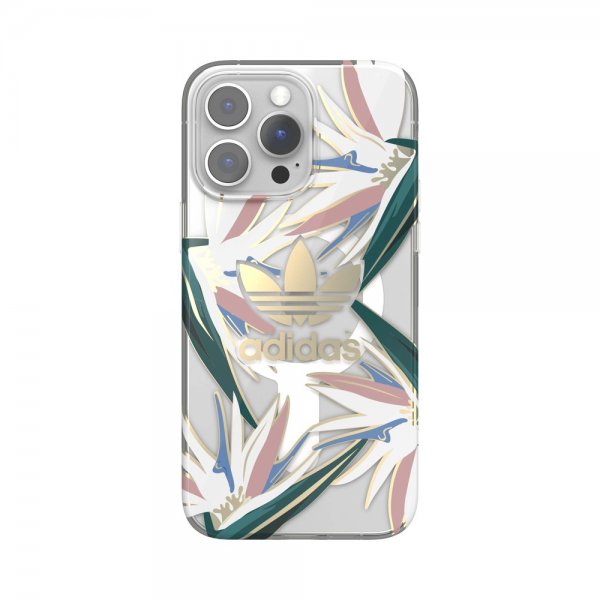 Adidas iPhone 14 Pro Max Deksel Trefoil Klar Etui MagSafe Gold