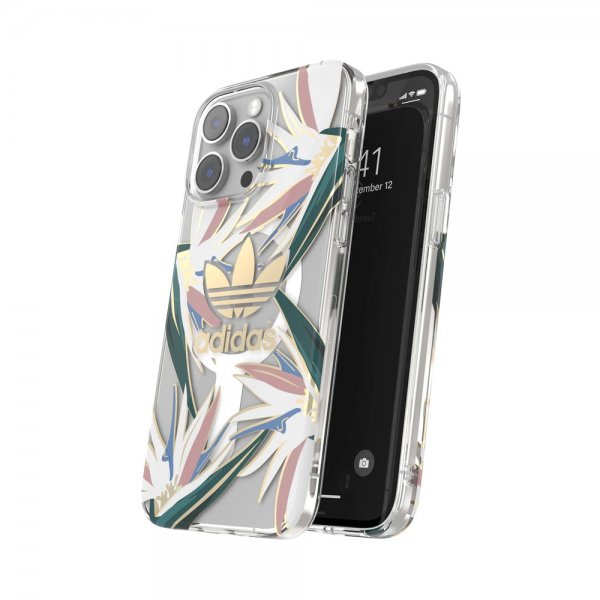 Adidas iPhone 14 Pro Max Deksel Trefoil Klar Etui MagSafe Gold