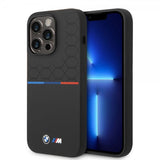 BMW iPhone 14 Pro Max Deksel Tricolor Line & Logo Svart