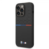 BMW iPhone 14 Pro Max Deksel Tricolor Line & Logo Svart