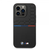 BMW iPhone 14 Pro Max Deksel Tricolor Line & Logo Svart