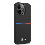 BMW iPhone 14 Pro Max Deksel Tricolor Line & Logo Svart