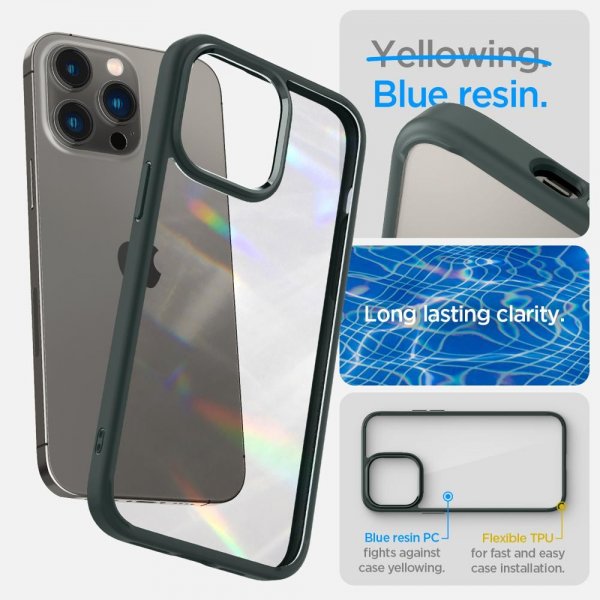 Spigen iPhone 14 Pro Max Deksel Ultra Hybrid Abyss Green