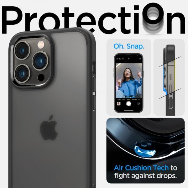 Spigen iPhone 14 Pro Max Deksel Ultra Hybrid Frost Black