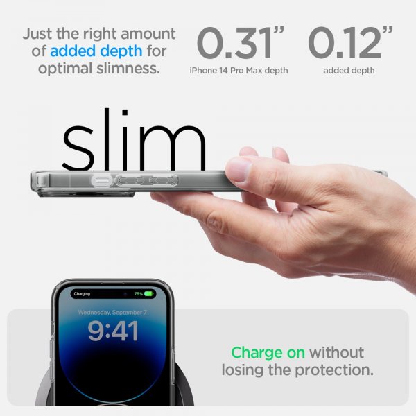 Spigen iPhone 14 Pro Max Deksel Ultra Hybrid MagFit Frost Black