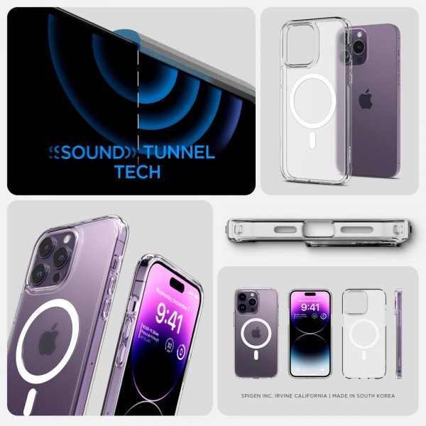 Spigen iPhone 14 Pro Max Deksel Ultra Hybrid MagFit Frost Clear
