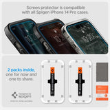 Spigen iPhone 14 Pro Max Skjermbeskytter GLAS.tR EZ Fit 2-pakning