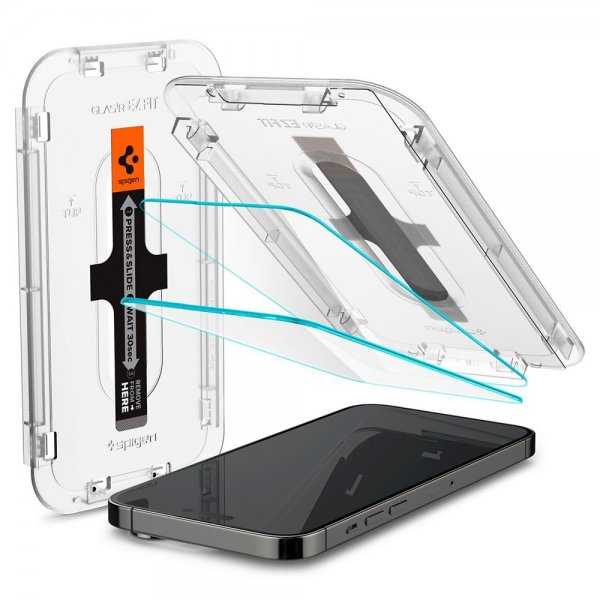 Spigen iPhone 14 Pro Max Skjermbeskytter GLAS.tR EZ Fit 2-pakning
