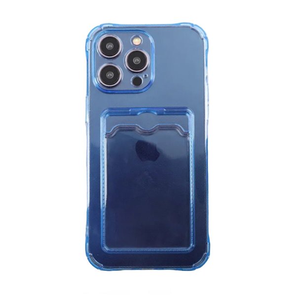 iPhone 14 Pro Max Deksel Kortholder Støtsikker Blå