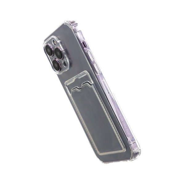 iPhone 14 Pro Max Deksel Kortholder Støtsikker Transparent