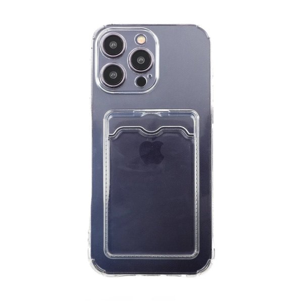 iPhone 14 Pro Max Deksel Kortholder Støtsikker Transparent