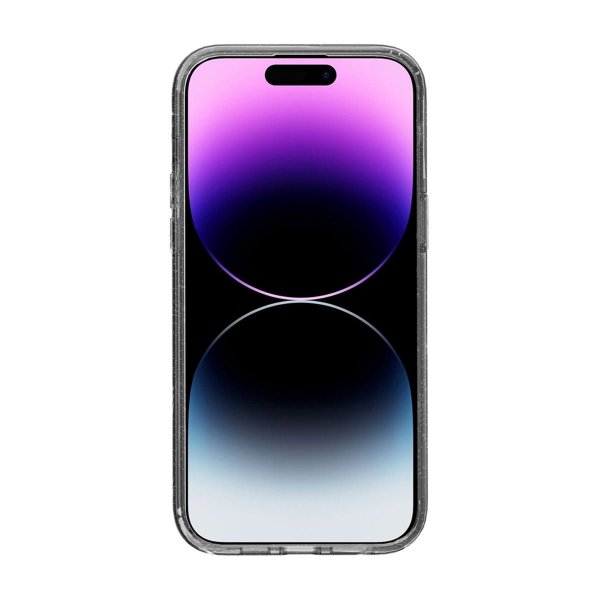 iPhone 14 Pro Deksel Glitter MagSafe Svart