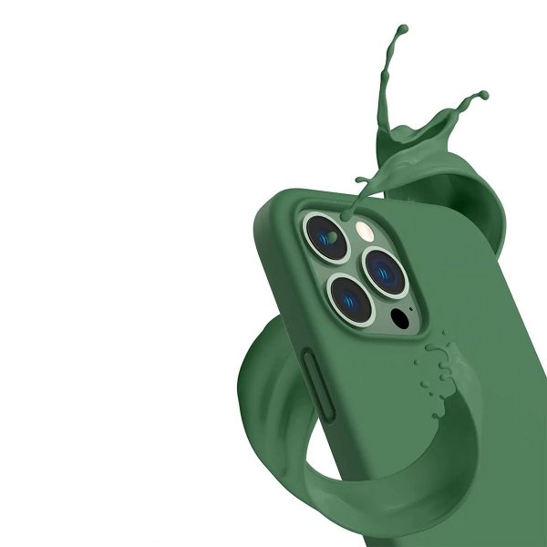 Rvelon iPhone 14 Pro Deksel Silikon Grønn