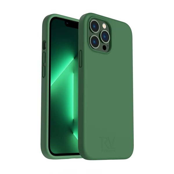 Rvelon iPhone 14 Pro Deksel Silikon Grønn