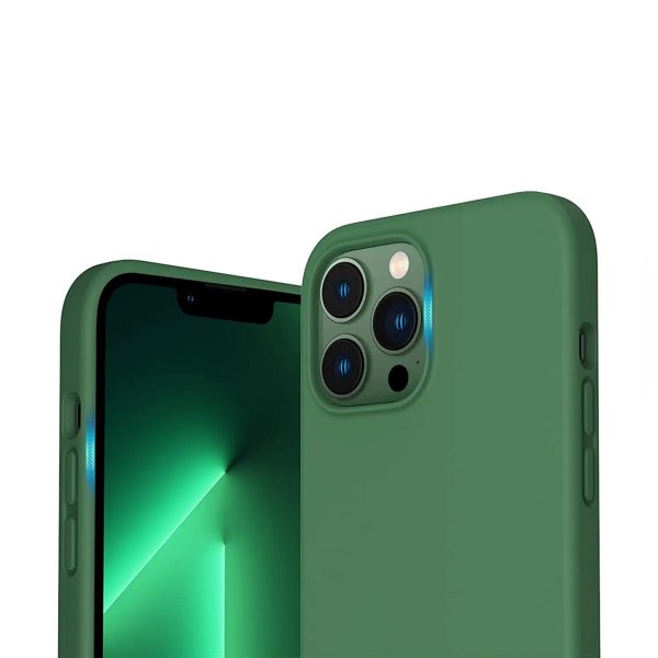 Rvelon iPhone 14 Pro Deksel Silikon Grønn