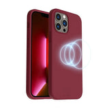 Rvelon iPhone 14 Pro Deksel Silikon MagSafe Rød