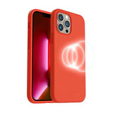 Rvelon iPhone 14 Pro Deksel Silikon MagSafe Rosa