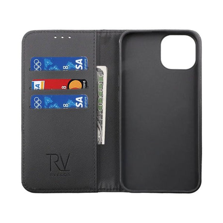 Rvelon iPhone 14 Pro Etui Utbrettbar Kortlomme Svart