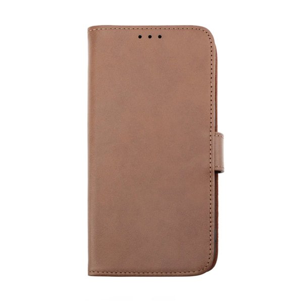 Rvelon iPhone 14 Pro Etui Ekte skinn Kortlommer Brun