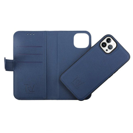 Rvelon iPhone 14 Pro Etui Detachable Wallet Case Blå