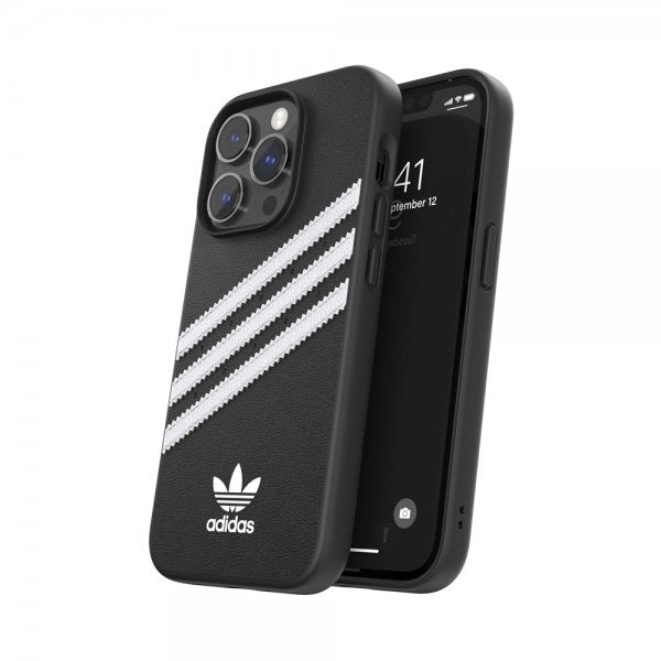Adidas iPhone 14 Pro Deksel 3 Stripes Snap Case Svart Hvit
