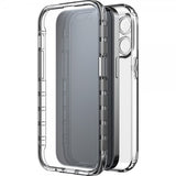 Black Rock iPhone 14 Pro Deksel 360° Real Glass Case Svart Klar