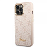 Guess iPhone 14 Pro Deksel 4G Logo Rosa