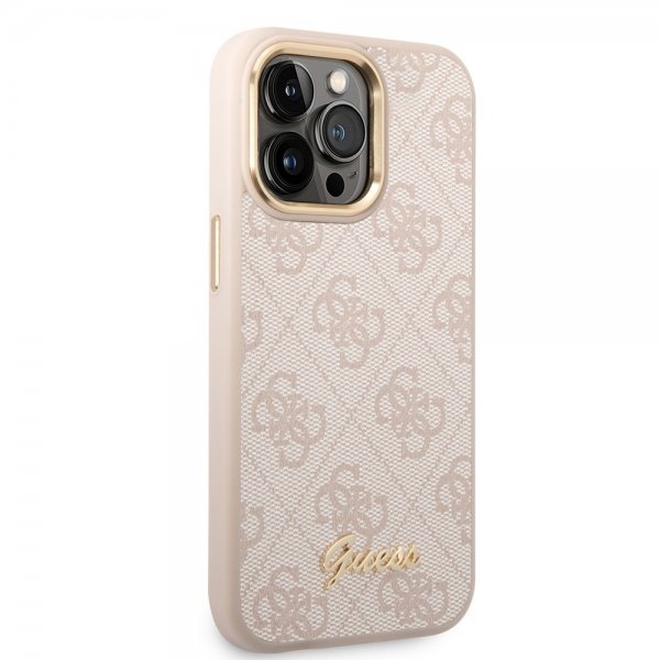 Guess iPhone 14 Pro Deksel 4G Logo Rosa