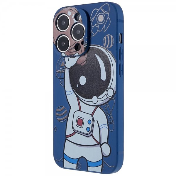 iPhone 14 Pro Deksel Astronaut Blå Brun