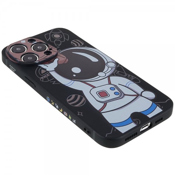 iPhone 14 Pro Deksel Astronaut Svart Brun