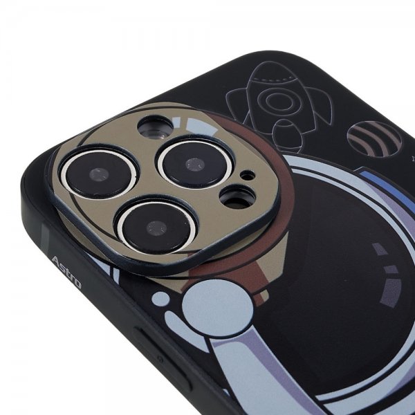 iPhone 14 Pro Deksel Astronaut Svart Grå