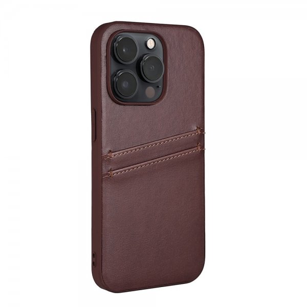 Buffalo iPhone 14 Pro Deksel Backcover with Card Slots Brun