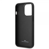 BMW iPhone 14 Pro Deksel Big Logo Stripe Svart