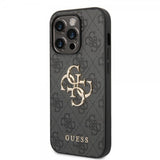 Guess iPhone 14 Pro Deksel Big Metal Logo Grå